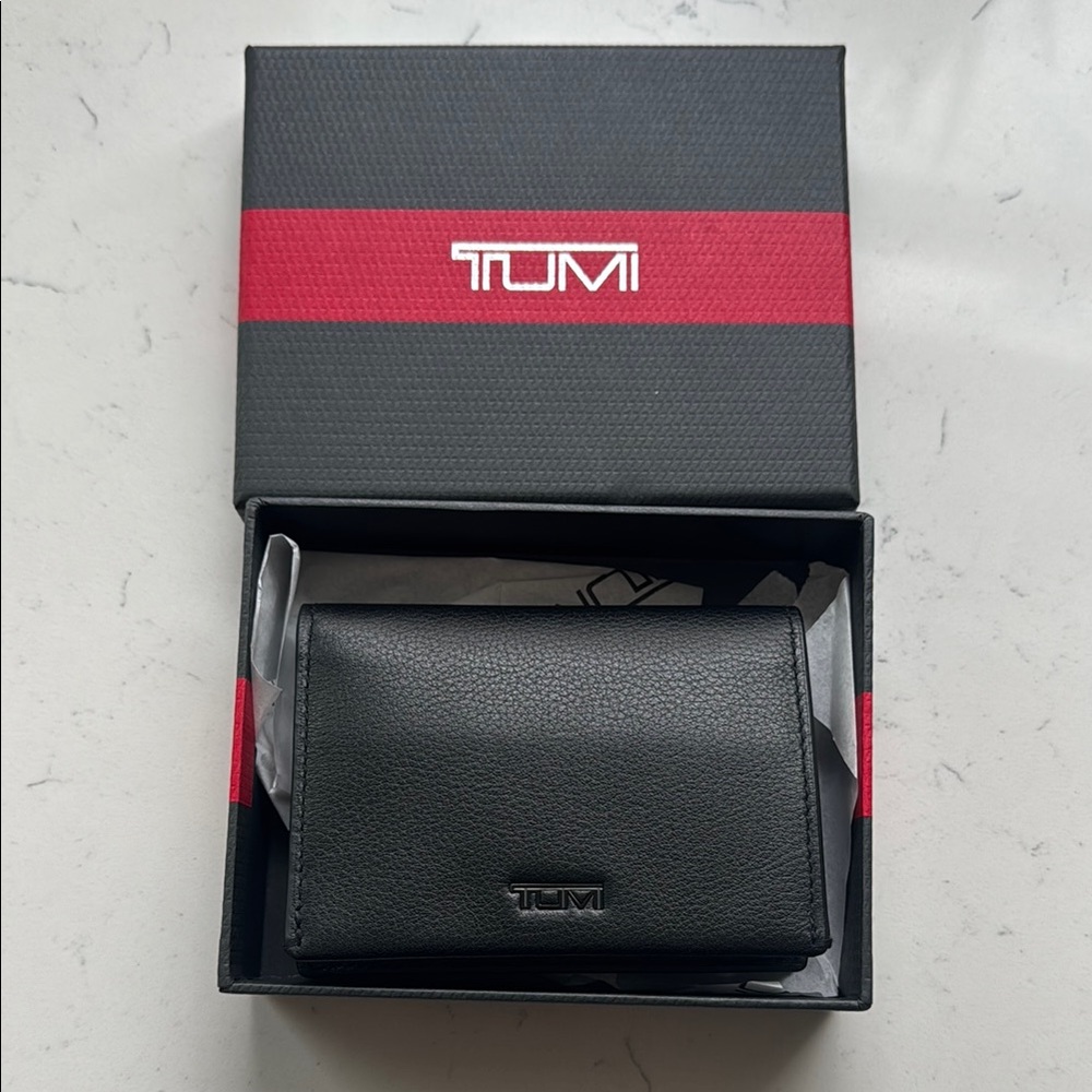 Stylish Black Leather Card Holder and Wallet
